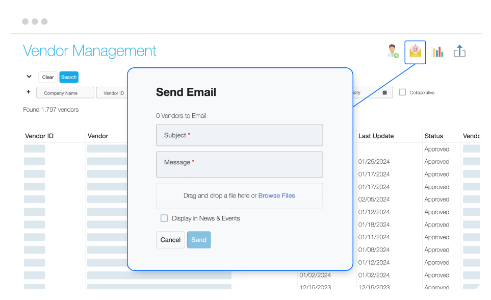 Vendor Management - Send Email