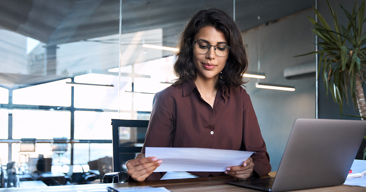 Person working on documents