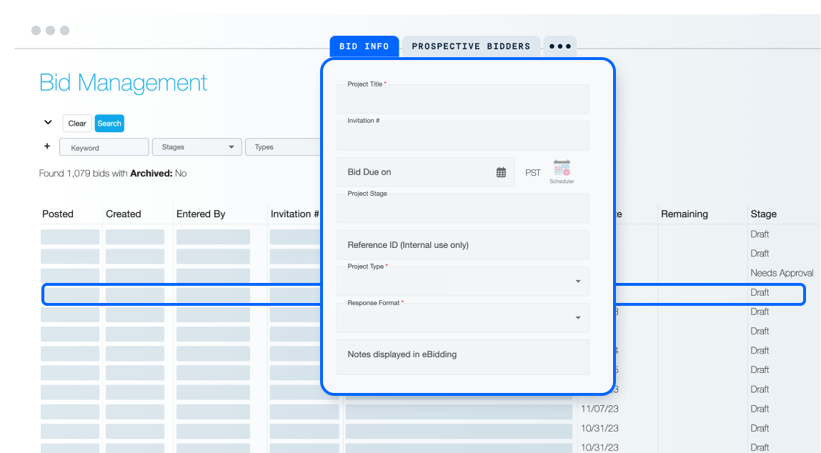 Bid Management preview - 3