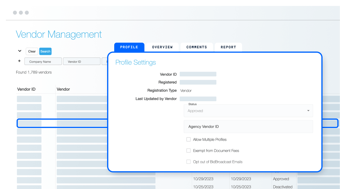 Vendor Management preview - 3