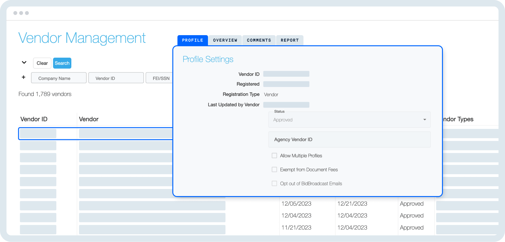 Vendor Management