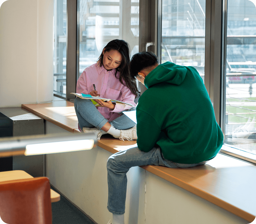 people studying together