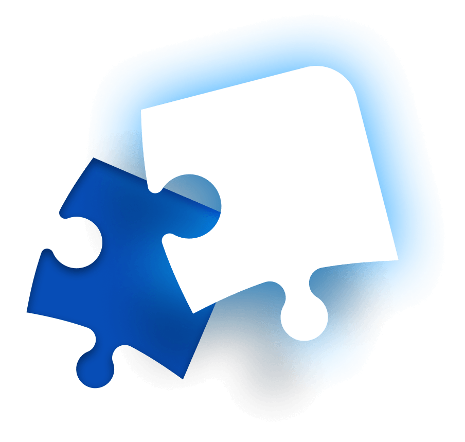 navy and white puzzle pieces