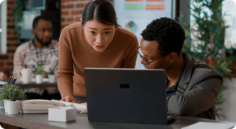 people working on a computer