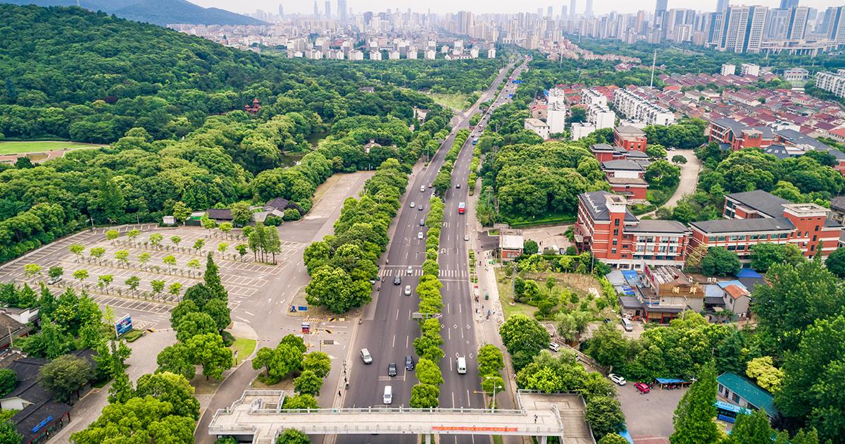 aerial view city