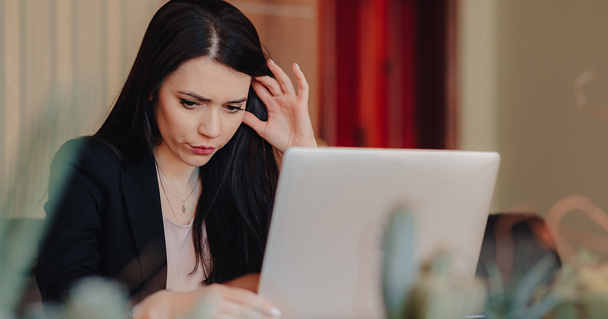 Woman looking confused