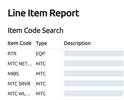 Line Item Cost Reports