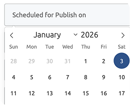 Scheduled Publishing